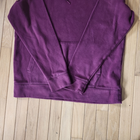 Under Armor Hoodie Men M Hustle Burgundy Fleece Pull Over Casual Warm Y2K Winter - Picture 9 of 16